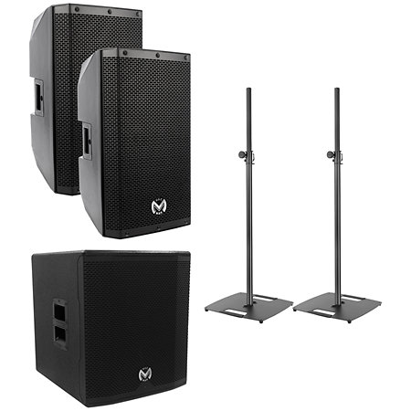 Pack AS 112 (la paire) + AS 815 Sub +  supports d'enceintes Plugger ST180 (la paire) Mac Mah