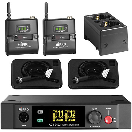 Mipro Pack MU 55L (la paire) + ACT 2402 + 2 x ACT 24TC + MP-80