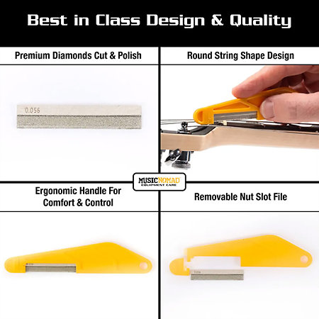 MN659 Lime diamantée pour sillets .046 pouces MusicNomad