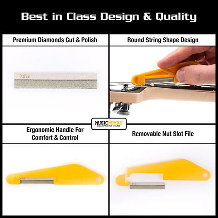 MN662 Lime diamantée pour silltes .065 pouces MusicNomad
