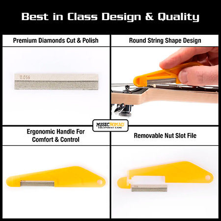 MN665 Lime diamantée pour sillets .130 pouces MusicNomad