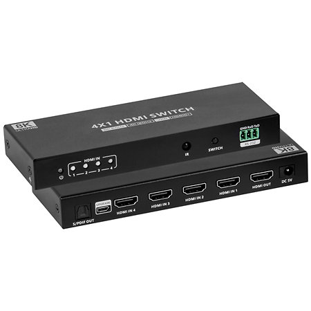 500513 Sélecteur HDMI 2.1 48Gbps + Extracteur Audio MuxLab