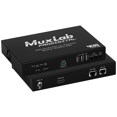 500760 RX KVM HDMI 4K/60 KVM Over IP Récepteur UTP MuxLab