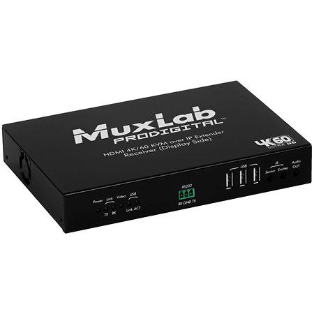 500760 RX KVM HDMI 4K/60 KVM Over IP Récepteur UTP MuxLab