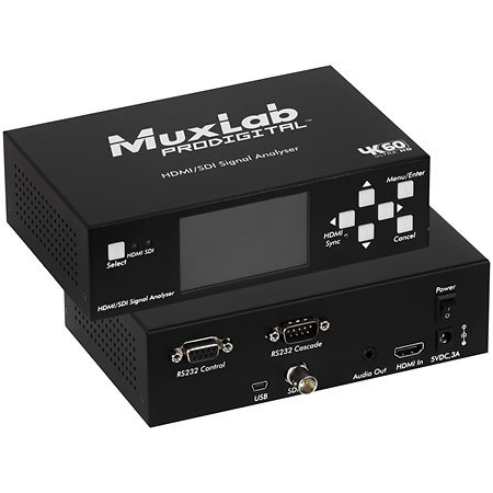 500831 Analyseur de signaux HDMI 2.0/3G-SDI MuxLab