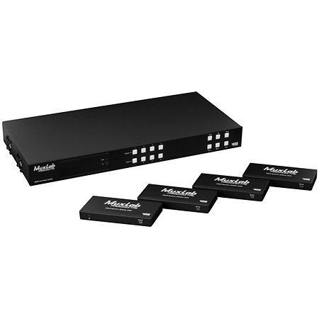 500412-V2 HDMI 4X4 Matrix SWX Kit HDBT PoC 4K/60 MuxLab