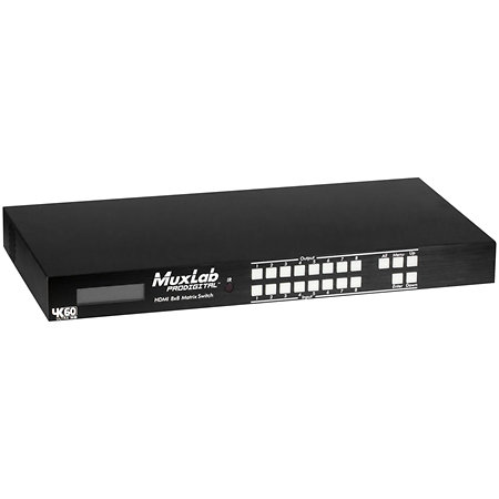 MuxLab 500443 EU HDMI 8x8 Matrix Switch 4K/60