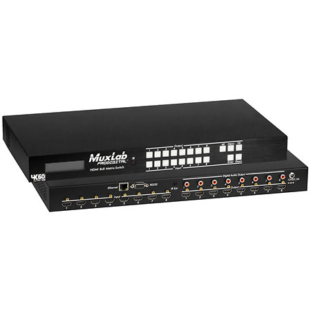 500443 EU HDMI 8x8 Matrix Switch 4K/60 MuxLab
