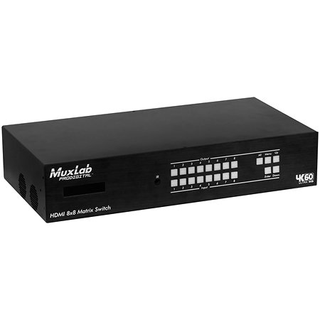 MuxLab 500413 HDMI 8x8 Matrix Switch HDBT 4K/60