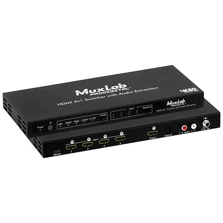 MuxLab 500437 Switch HDMI 4x1 avec extraction audio 4K/60