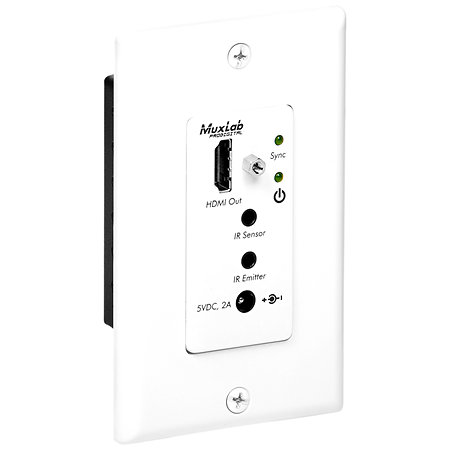 MuxLab 500451 WP DEC RX Récepteur HDMI mural HDBT UHD-4K (Decora)
