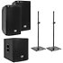 Pack AS 108 (la paire) + AS 812 Sub + support d'enceintes ST180 (la paire) Mac Mah