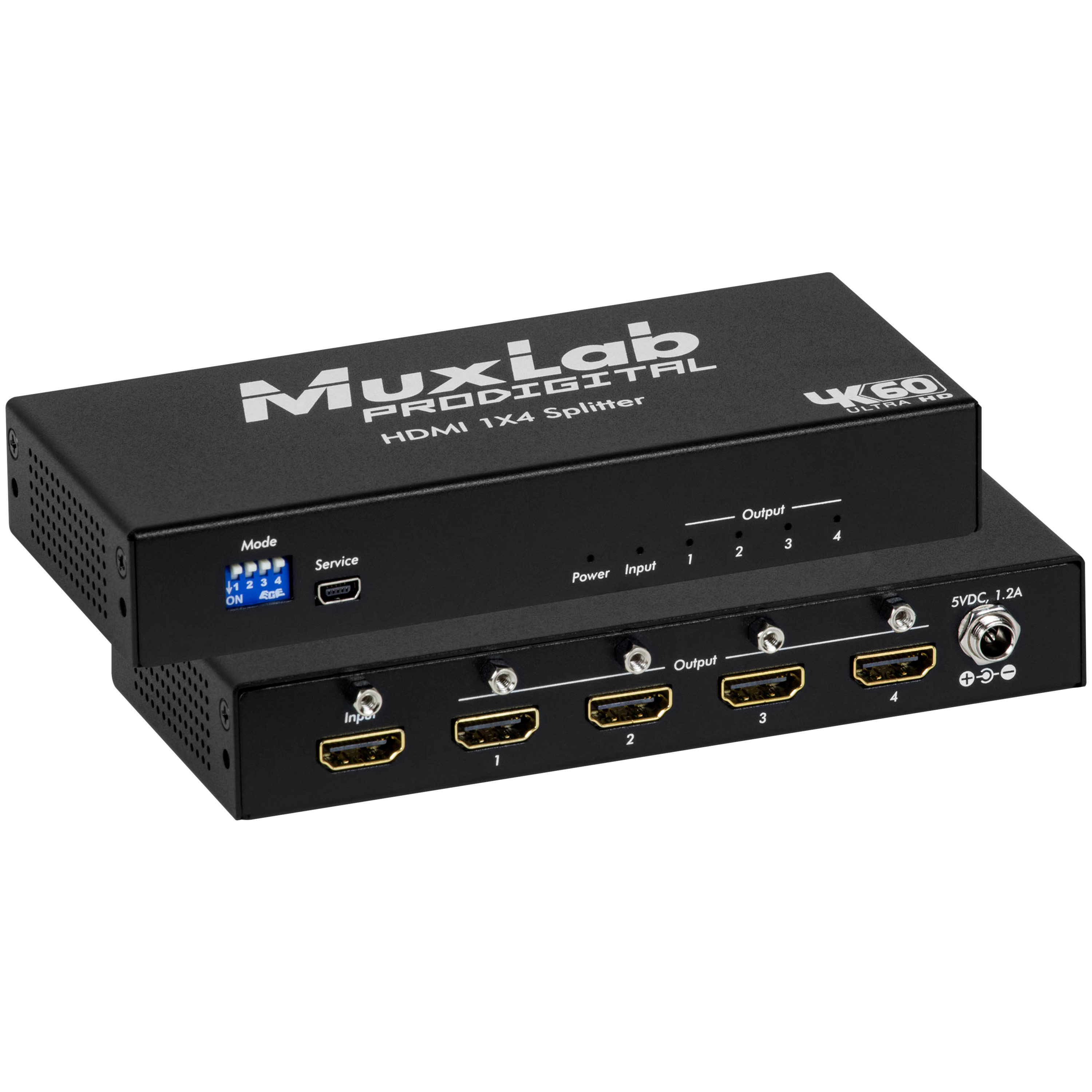 MuxLab 500426 HDMI 1x4 Splitter 4K60 - Materiel streaming SonoVente.com