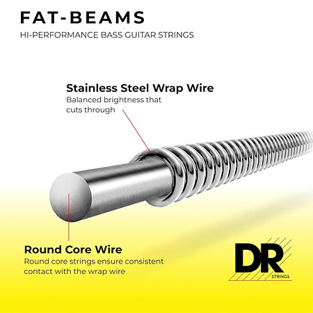 DR Strings BS-MM-040 Fat Beams .040 (à l'unité)