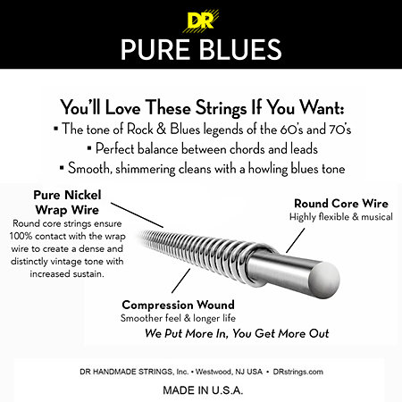 DR Strings PBS-030 Pure Blues .030 (à l'unité)