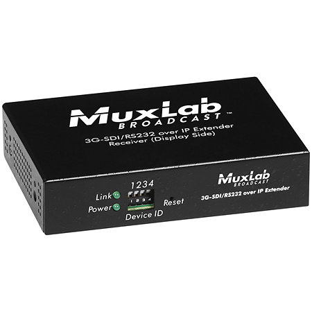 MuxLab 500756 RX Récepteur 3G-SDI et RS232 sur IP PoE