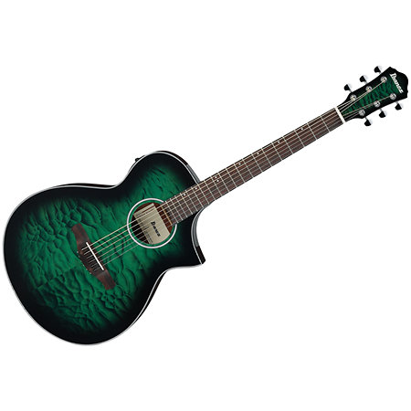 Ibanez AEWC16QA-TEH Transparent Emerald Burst