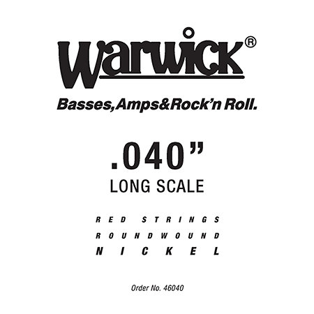 Warwick 46040 Red Strings Nickel Steel .040