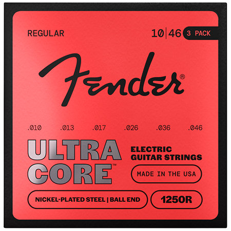 Fender UltraCore 1250R Electric Guitar Strings 10-46 Pack de 3