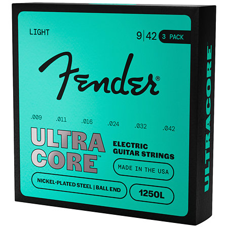 Fender UltraCore 1250L Electric Guitar Strings 09-42 Pack de 3