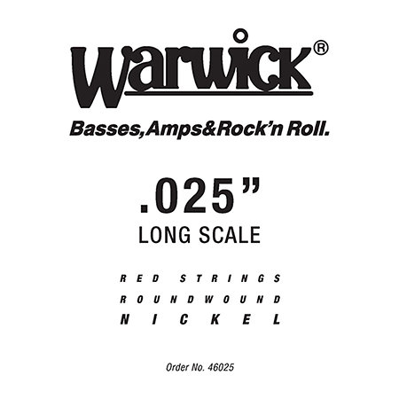 Warwick 46025 Red Strings Nickel Steel .025