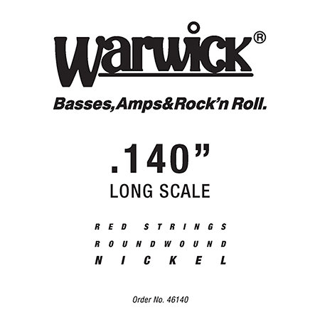 Warwick 46140 Red Strings Nickel Steel .140