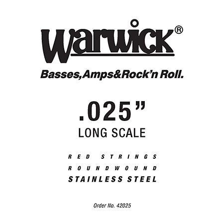 Warwick 42025 Red Strings Stainless Steel .025