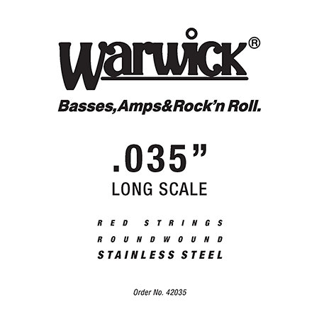 Warwick 42035 Red Strings Stainless Steel .035