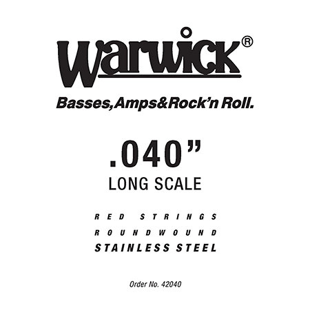 Warwick 42040 Red Strings Stainless Steel .040