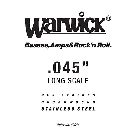 Warwick 42045 Red Strings Stainless Steel .045