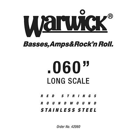 Warwick 42060 Red Strings Stainless Steel .060