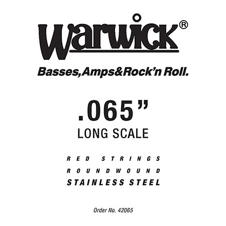 Warwick 42065 Red Strings Stainless Steel .065