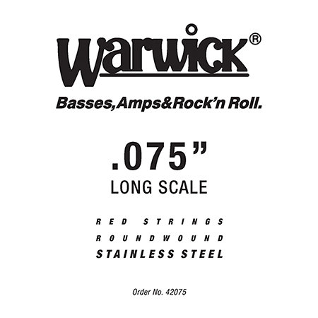Warwick 42075 Red Strings Stainless Steel .075
