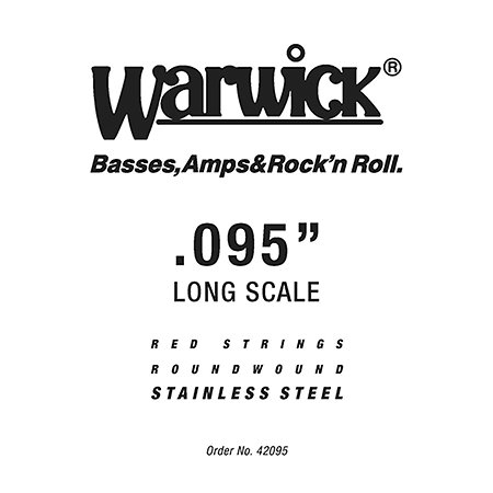 Warwick 42095 Red Strings Stainless Steel .095