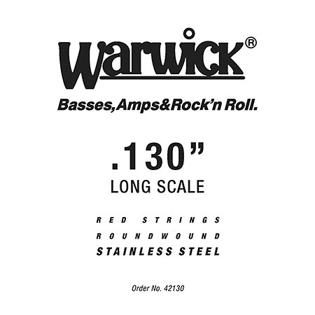 Warwick 42130 Red Strings Stainless Steel .130