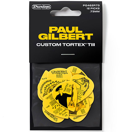 Dunlop Paul Gilbert Custom Tortex TIII .73 mm Pack de 12
