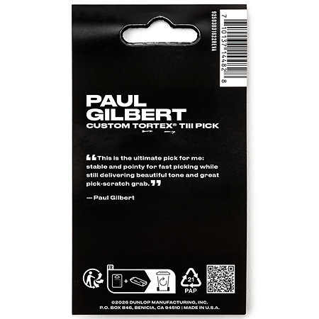 Paul Gilbert Custom Tortex TIII .73 mm Pack de 12 Dunlop