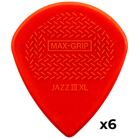 Dunlop 581PXLN Max-Grip Jazz III XL Nylon 1,38 mm (lot de 6)