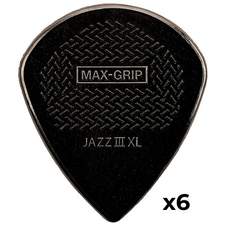 Dunlop 581PXLS Max-Grip Jazz III XL Stiffo 1,38 mm (lot de 6)