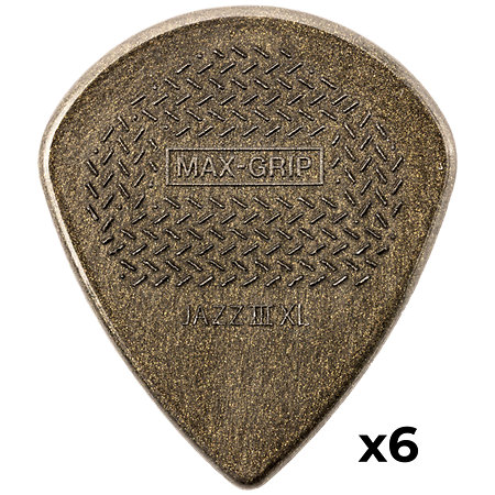 Dunlop 581PXLC Max-Grip Jazz III XL Carbon Fiber 1,38 mm (lot de 6)