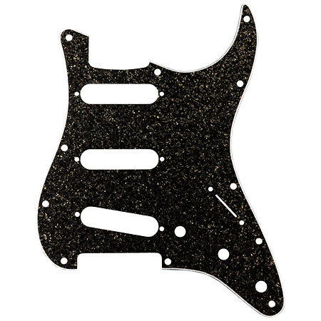 Hybrid Glass/Glitter Stratocaster SSS Pickguard Dark Gray Sparkle Fender