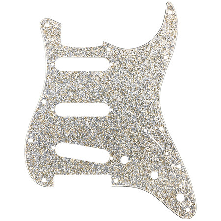 Fender Hybrid Glass/Glitter Stratocaster SSS Pickguard Silver Sparkle