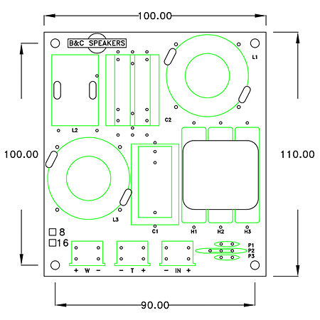 FB354 8 Ohm Crossover B&C Speakers