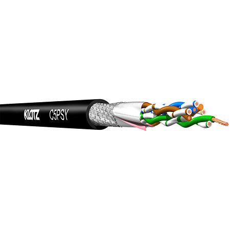 Câble réseau gaine PVC CAT5 2x etherCON sur touret, 50 m Klotz