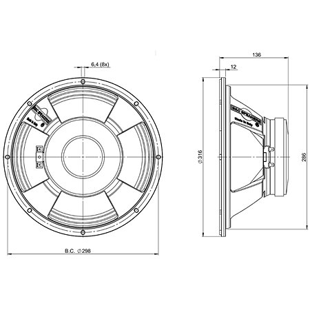 320K/C-A 8 Ohm B&C Speakers