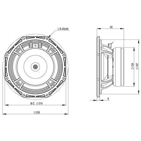 8FMB51 16 Ohm B&C Speakers