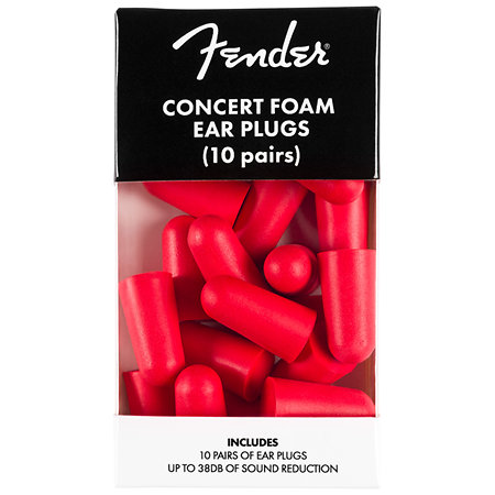 Fender Concert Foam Ear Plugs 10 Pairs