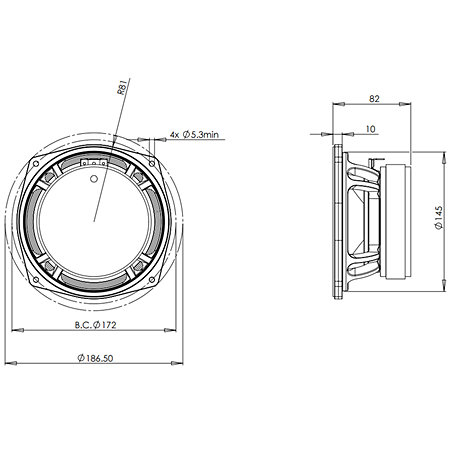 6PS38 16 Ohm B&C Speakers