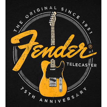 Fender Telecaster 75th Tele Tee Vintage Black S