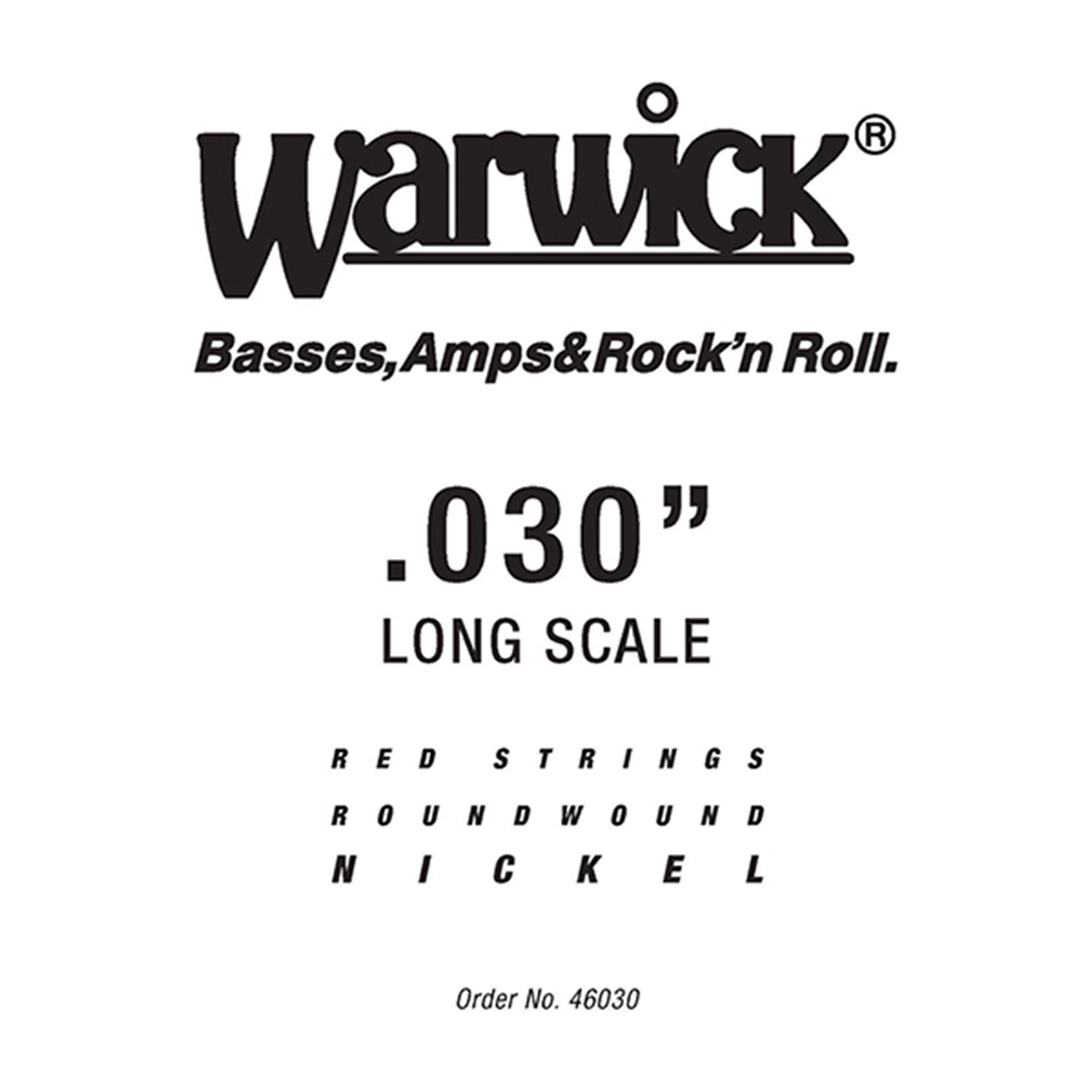 Warwick 46030 Red Strings Nickel Steel .030 - Cordes guitare SonoVente.com